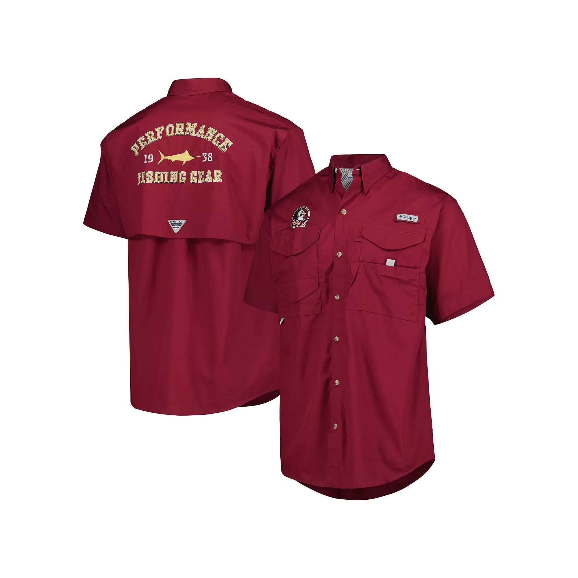 Men's Columbia Garnet Florida State Seminoles Bonehead Button-Up Shirt,  Product Image