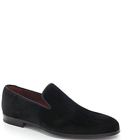 Magnanni Mens Dorio Venetian Velvet Grosgrain Piping Slip Product Image