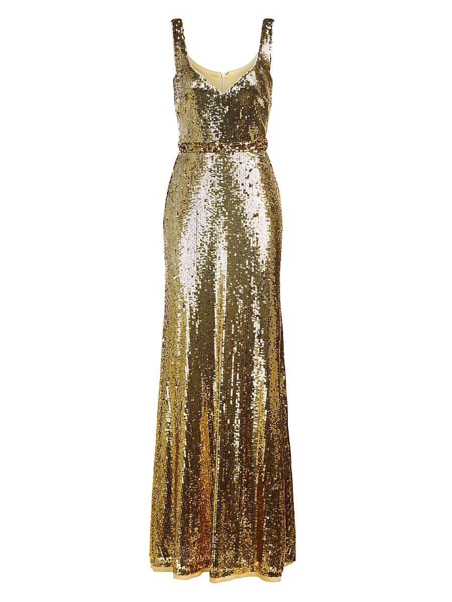 Womens Zahra Sequined Sleeveless Gown Size 0 Product Image