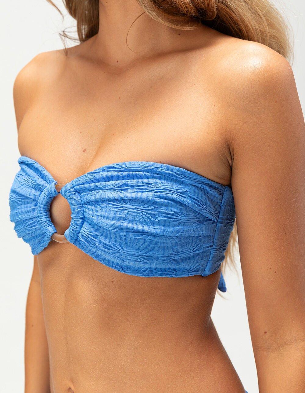 FULL TILT Texture Ring Bandeau Bikini Top Product Image