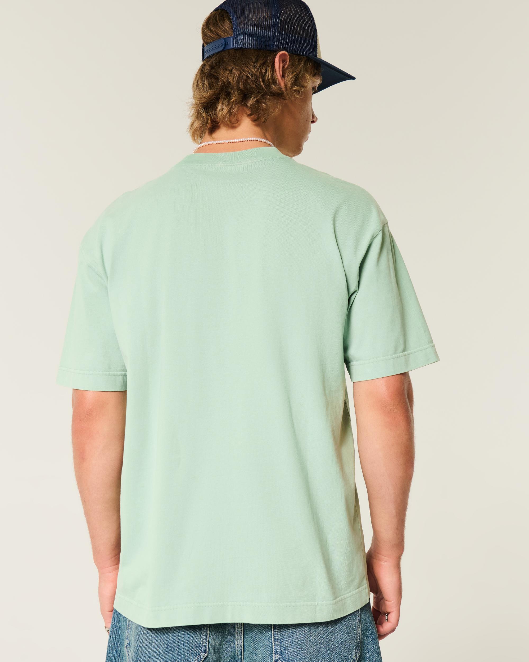 Boxy Heavyweight Camo Crew T-Shirt Product Image