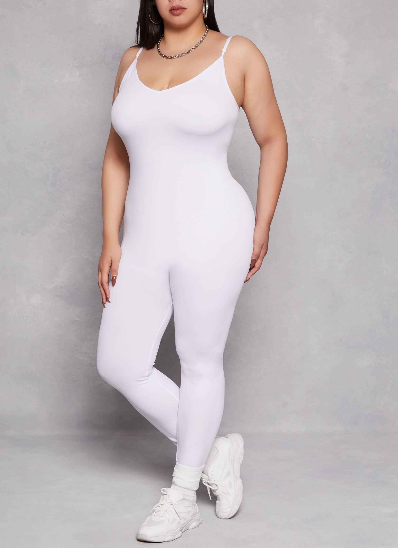 Womens Plus Size V Neck Cami Catsuit Product Image