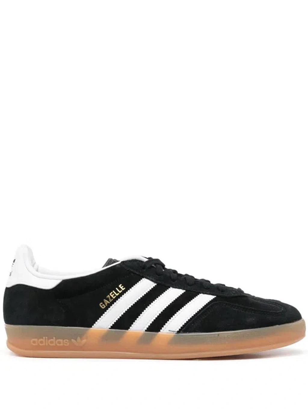 ADIDAS ORIGINALS Gazelle Indoor Trainers In Black/white/gum Product Image