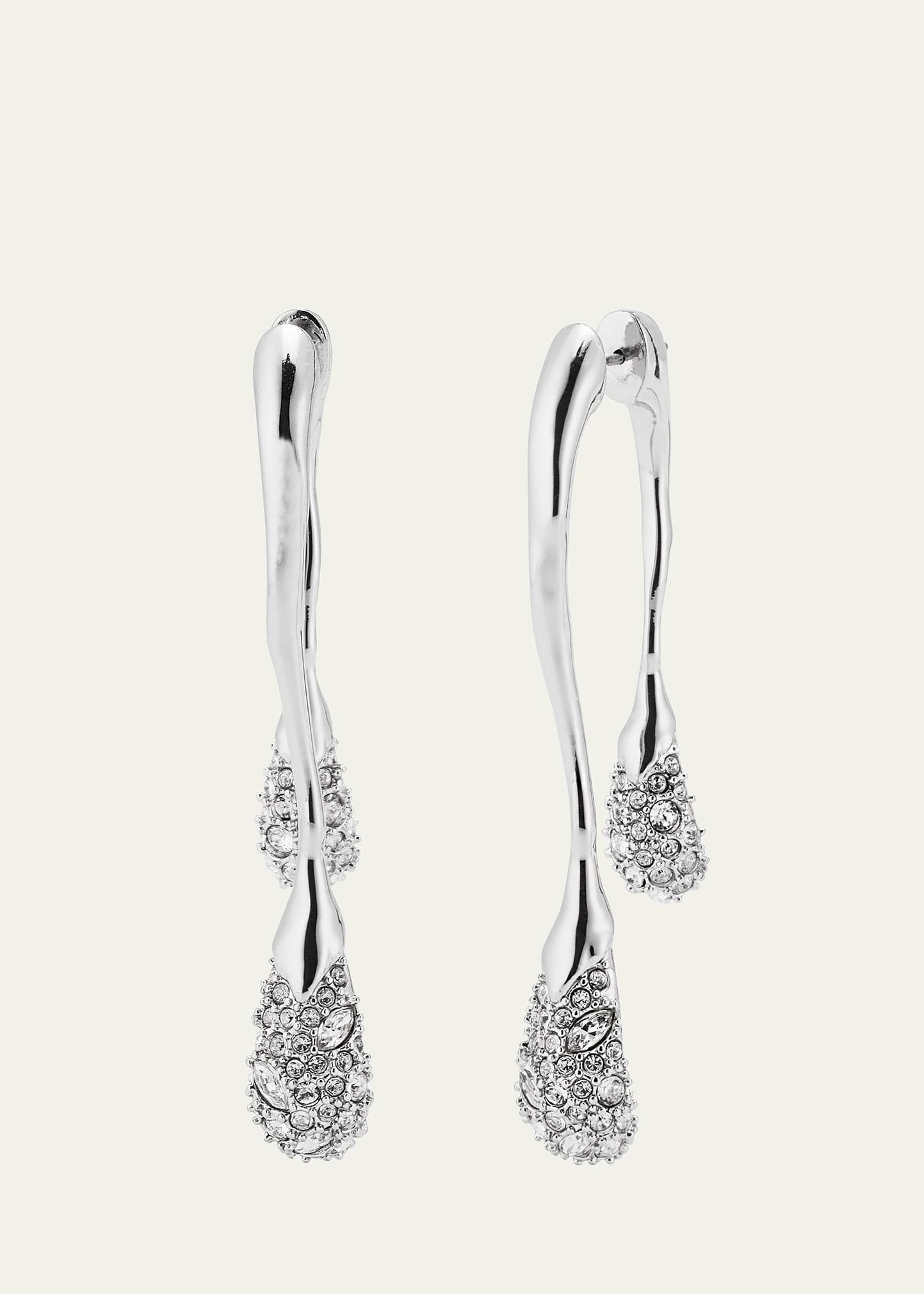 Alexis Bittar Solanales Crystal Front Back Link Earrings Product Image