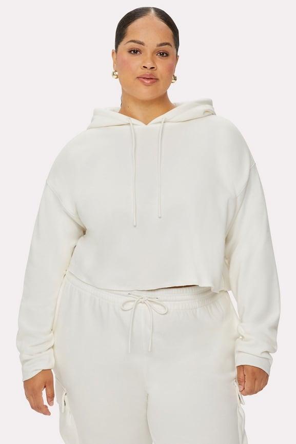 Cozy Fleece Everyday Cropped Hoodie Product Image