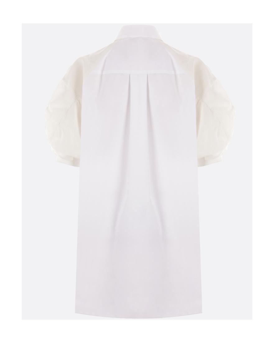 SACAI Puff-sleeve Poplin Minidress In White Product Image