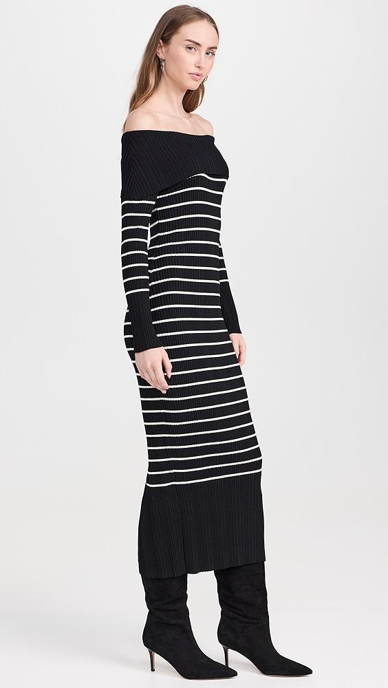 endless rose Off Shoulder Fold Striped Maxi Dress | Shopbop Product Image