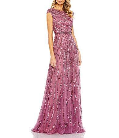 Womens Mac Duggal Embellished A-Line Gown Product Image