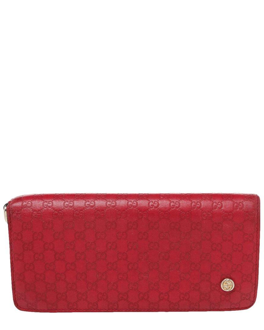 GUCCI Red Leather Bifold Wallet (authentic ) Product Image