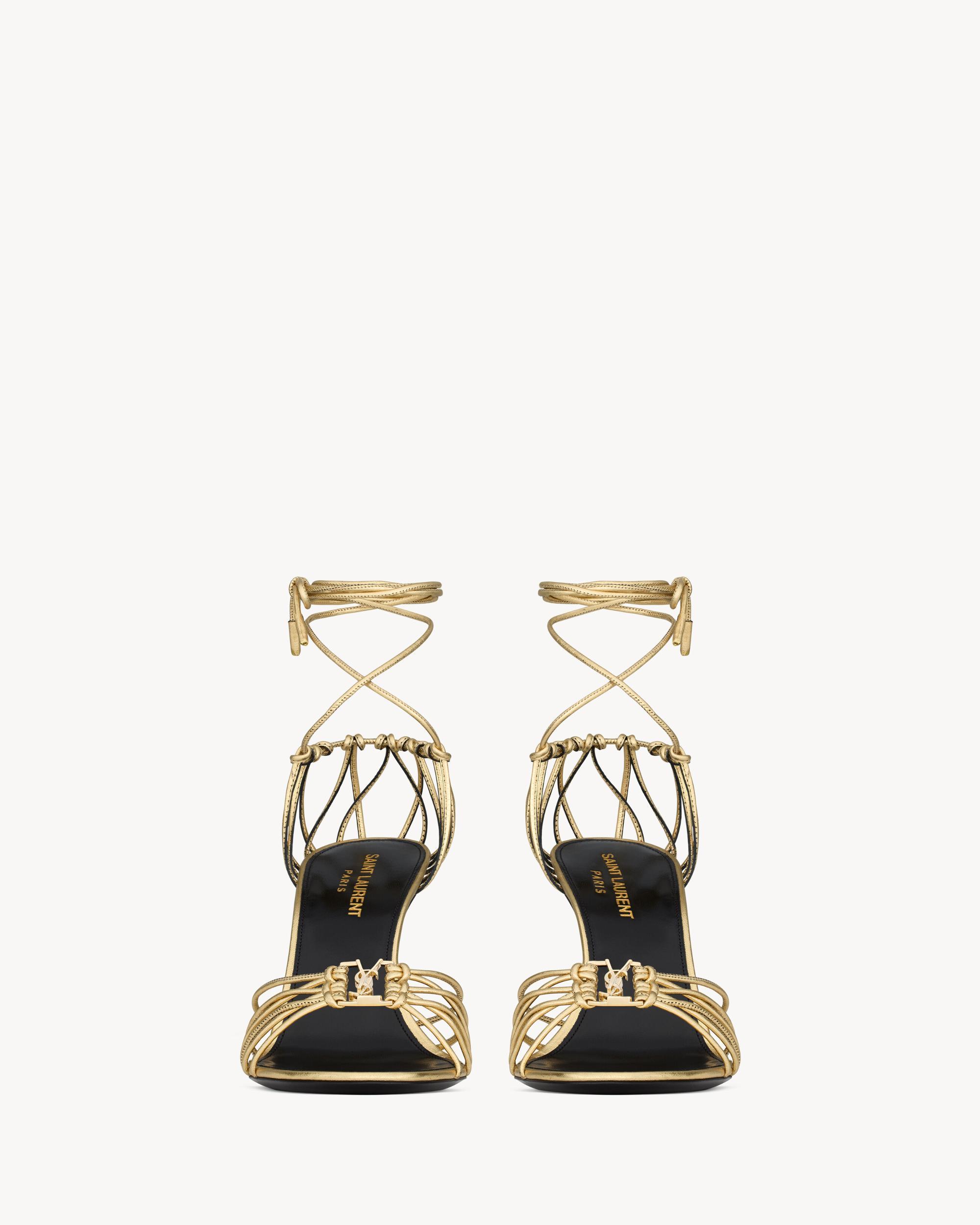 BABYLONE sandals in metallic leather Product Image