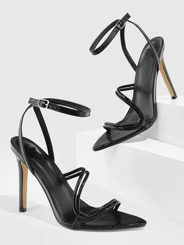 Belt Buckle Hollow Split-Joint Pumps Sandals Product Image