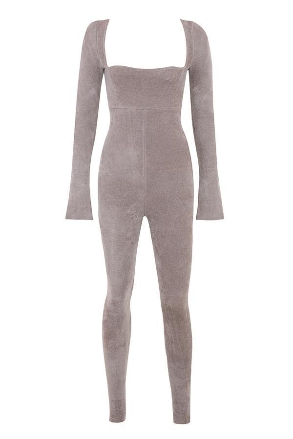 Isis Mink Heavy Chenille Loungewear Jumpsuit Product Image