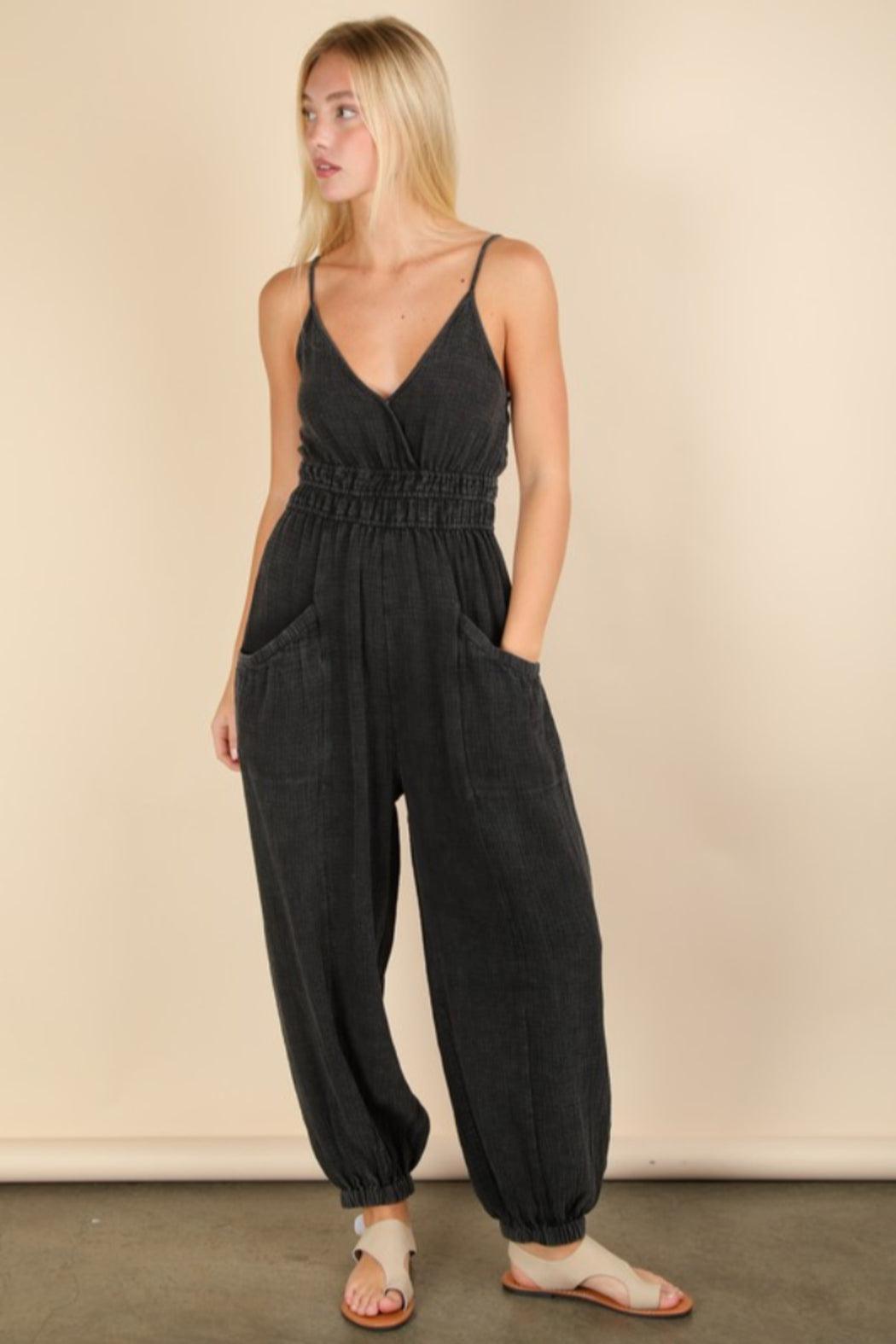 Mineral Washed Jumpsuit Product Image