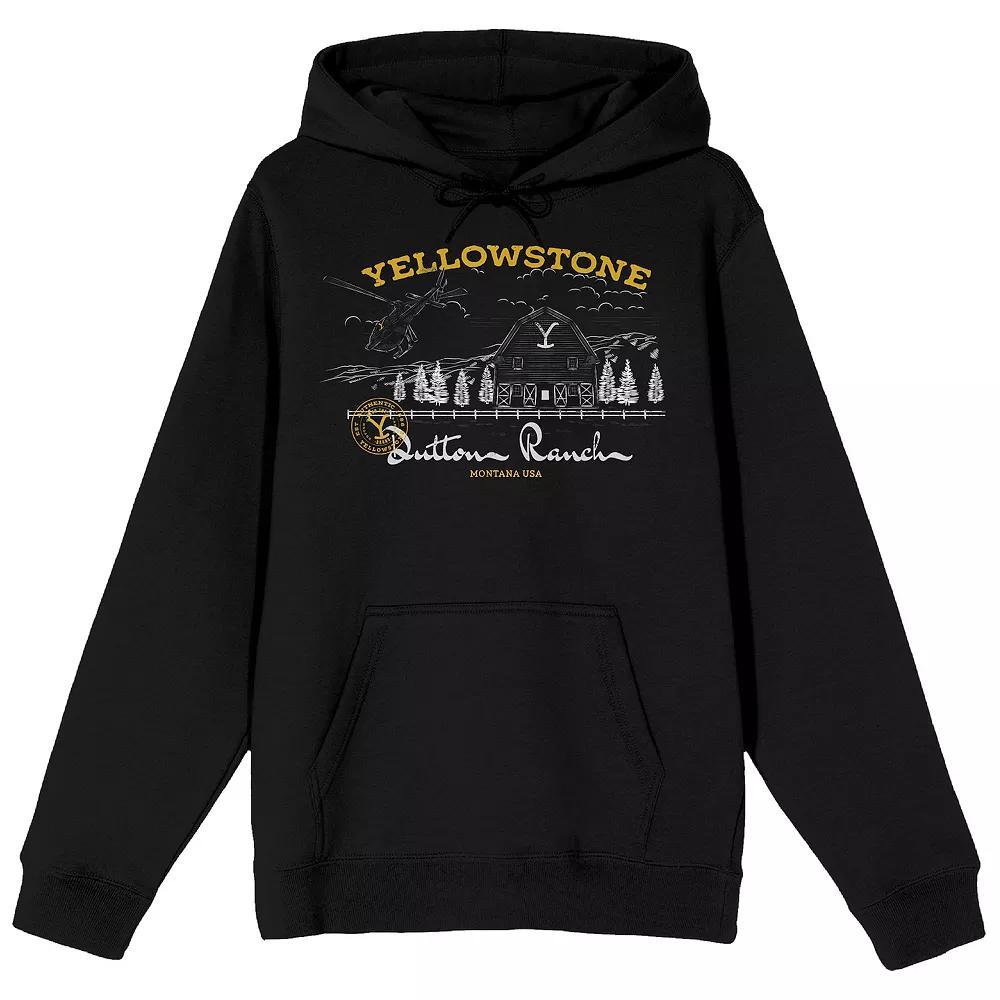 Men's Yellowstone Dutton Ranch Hoodie, Size: XXL, Black Product Image