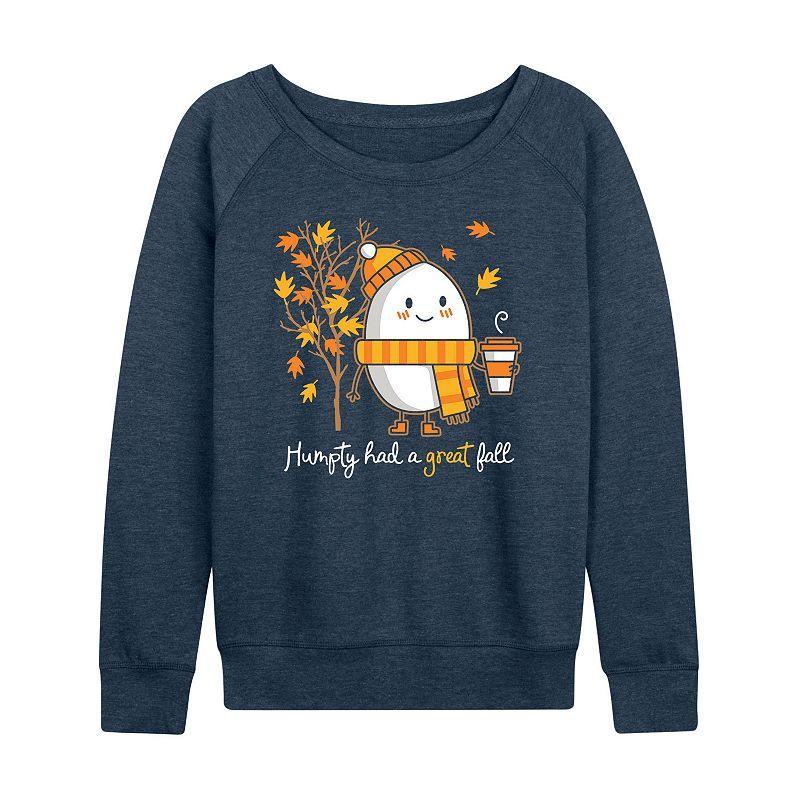 Womens Humpty Great Fall Lightweight French Terry Sweatshirt, Girls Heather Grey Product Image