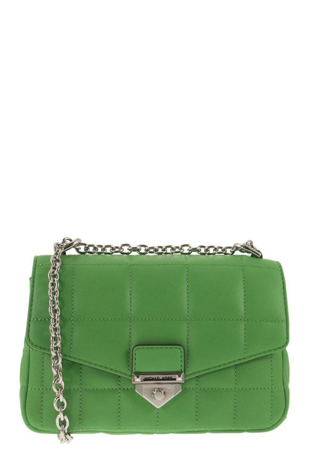 MICHAEL KORS Soho Small Quilted Leather Shoulder Bag In Vert Product Image