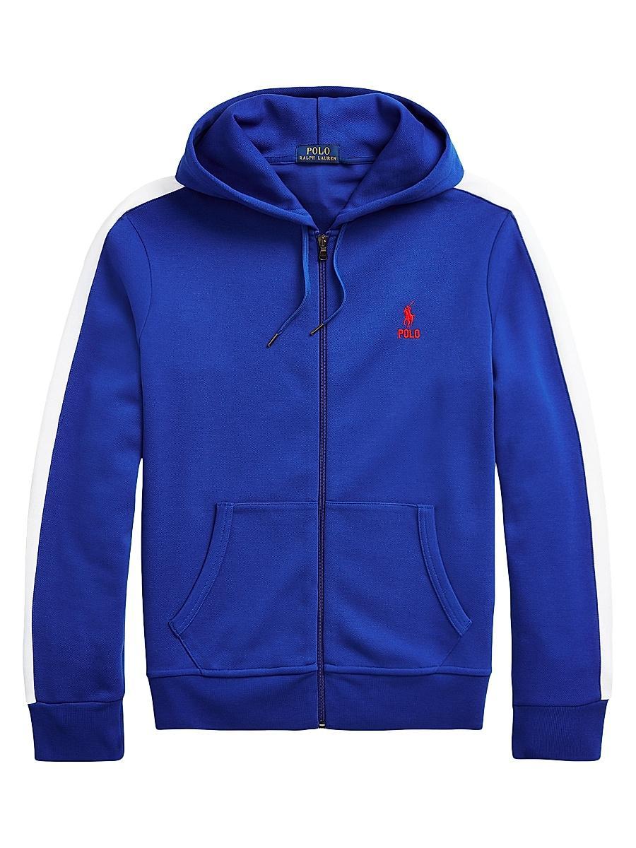 Mens Full-Zip Double-Knit Logo Hoodie Product Image