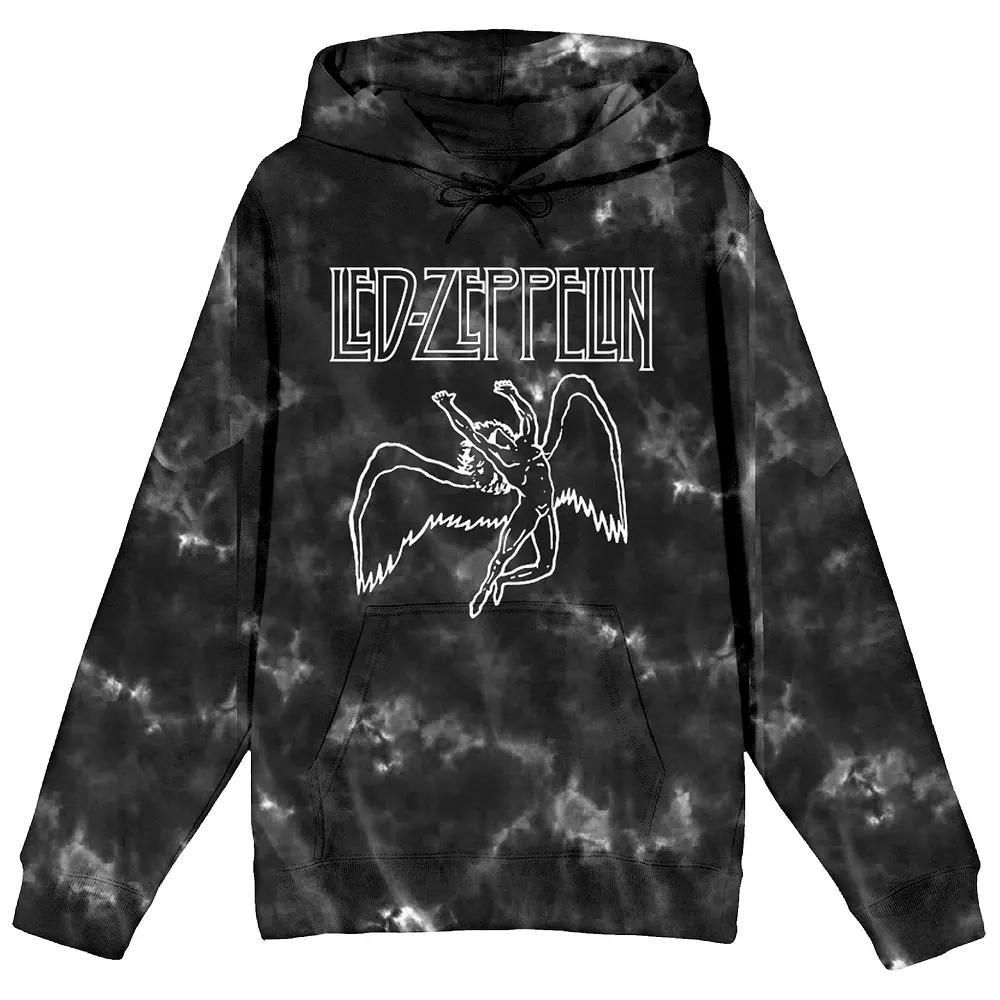 Men's Led Zeppelin Falling Icarus Graphic Hoodie, Size: Large, Black Product Image