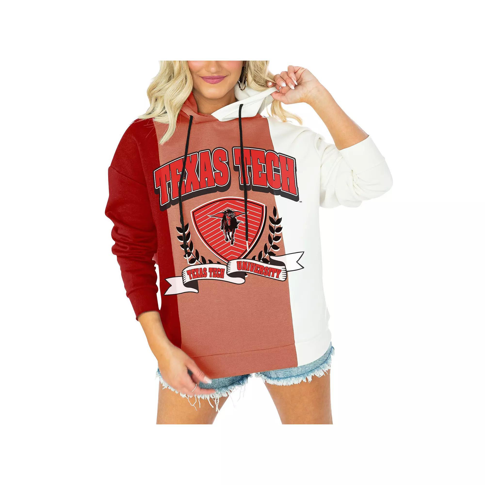 Women's Gameday Couture Red Texas Tech Red Raiders Hall of Fame Colorblock Pullover Hoodie, Size: Small Product Image