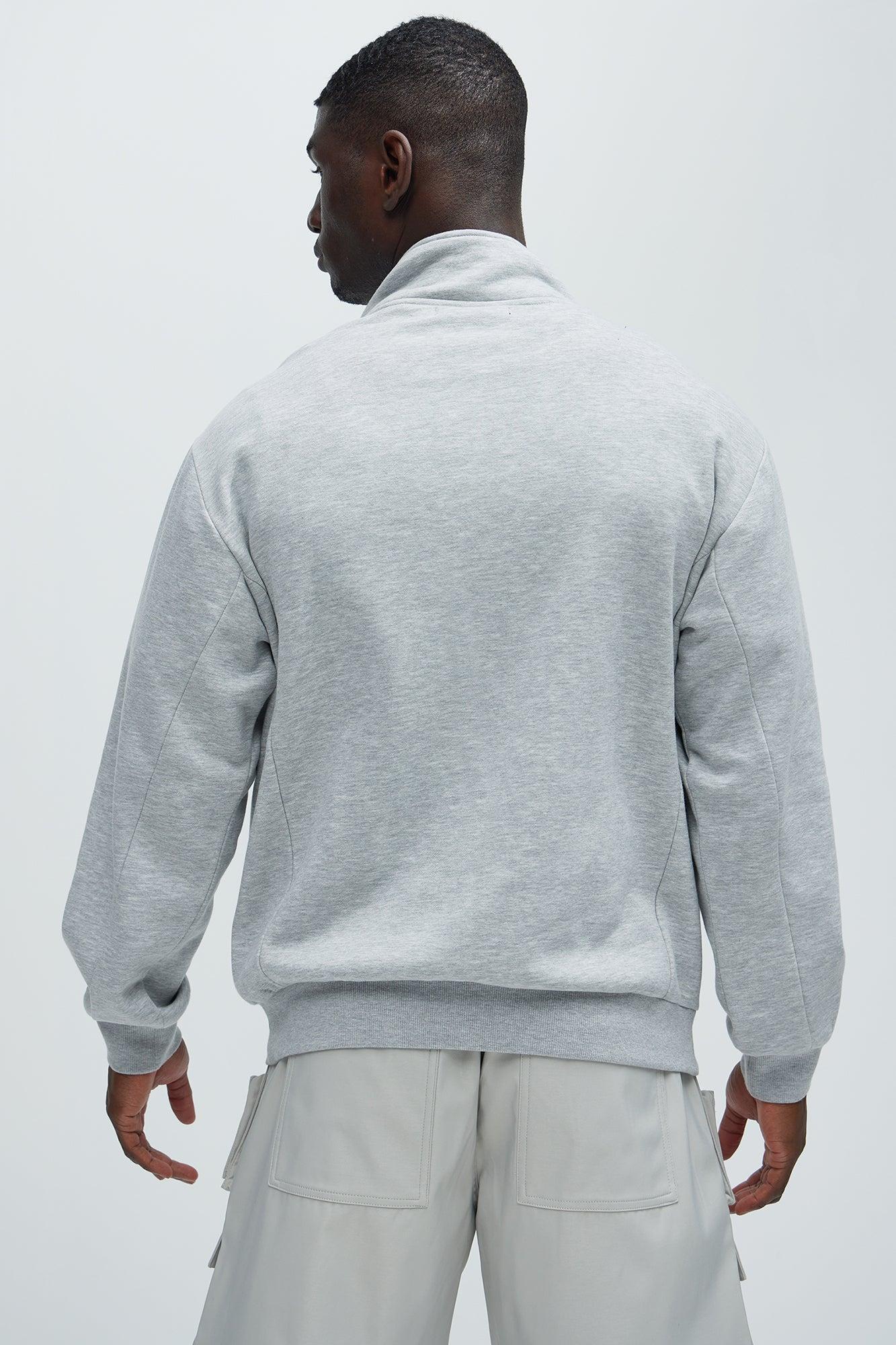 Tyson Quarter Zip Sweatshirt - Heather Grey Product Image