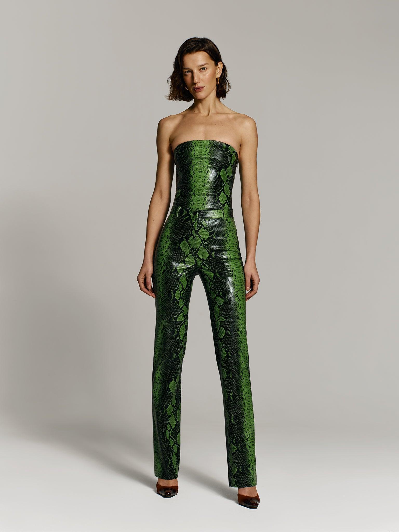 Bundle: Killa pants in Green Python + Killa bandeau in Green Python Product Image