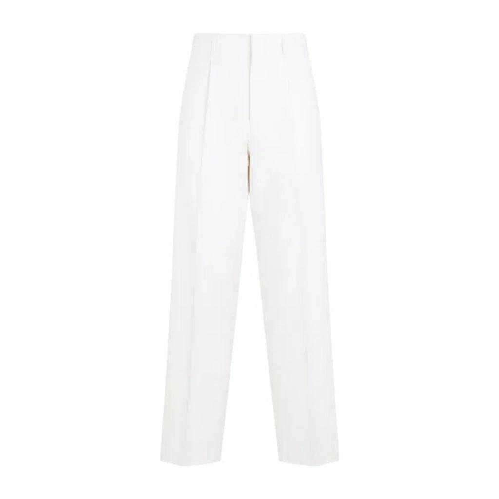 ZEGNA Cotton Cashmere Pants In White Product Image