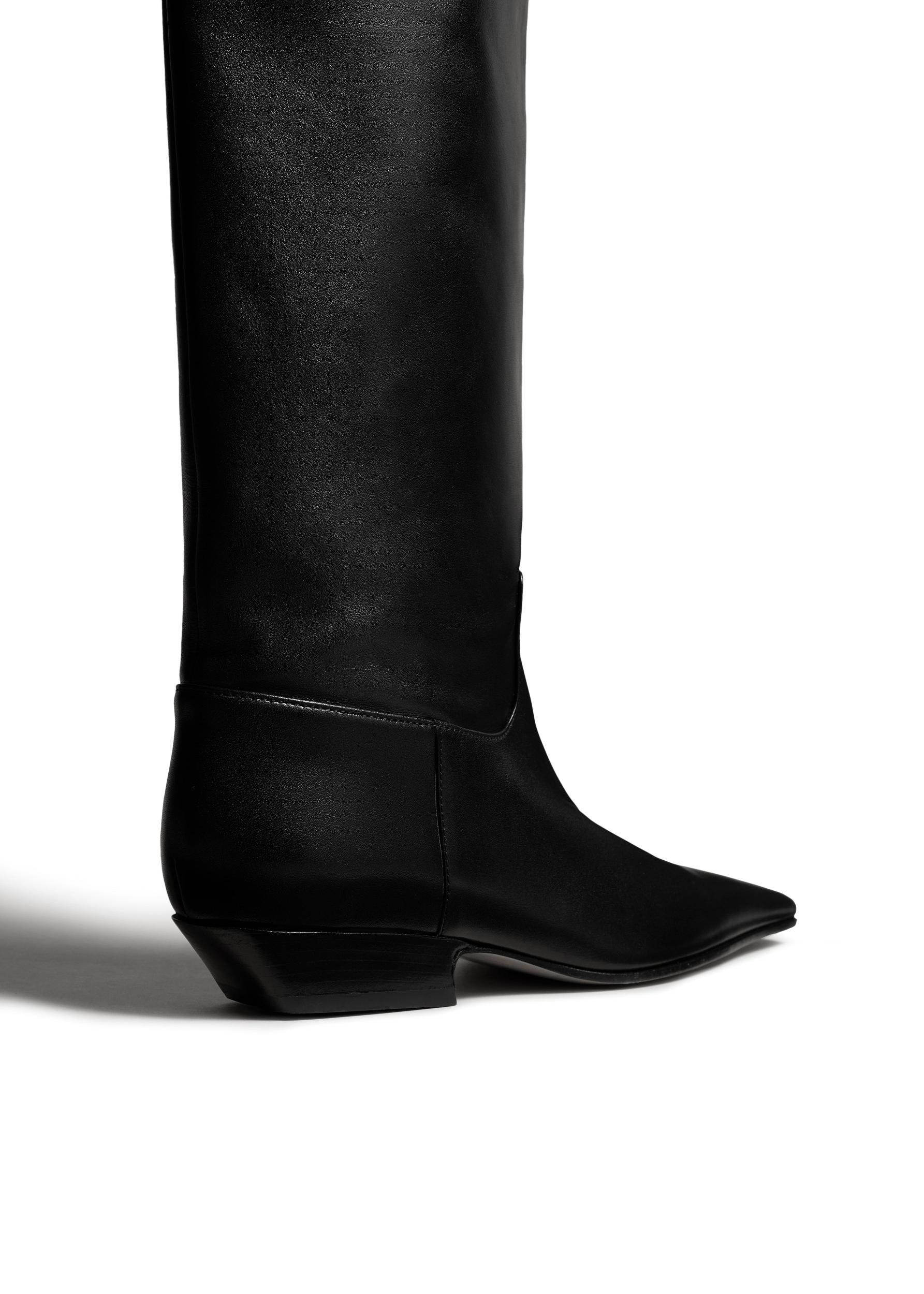Marfa Knee-High Boot in Black Leather Product Image