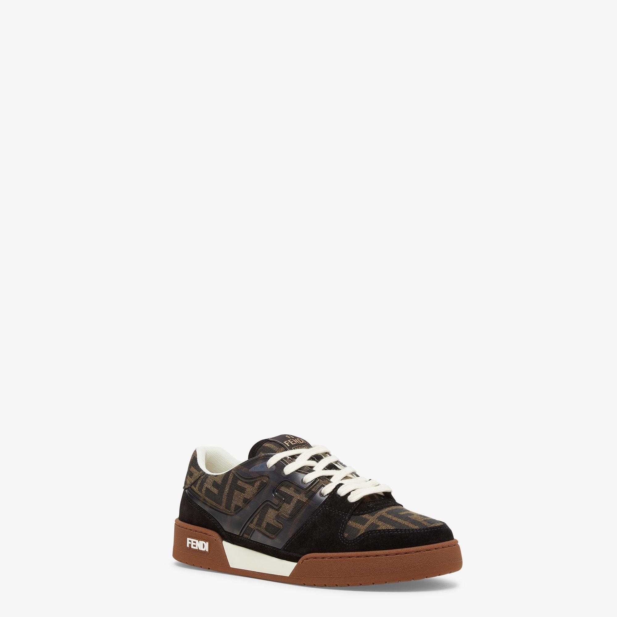 Fendi MatchCanvas low-tops with black suede Product Image