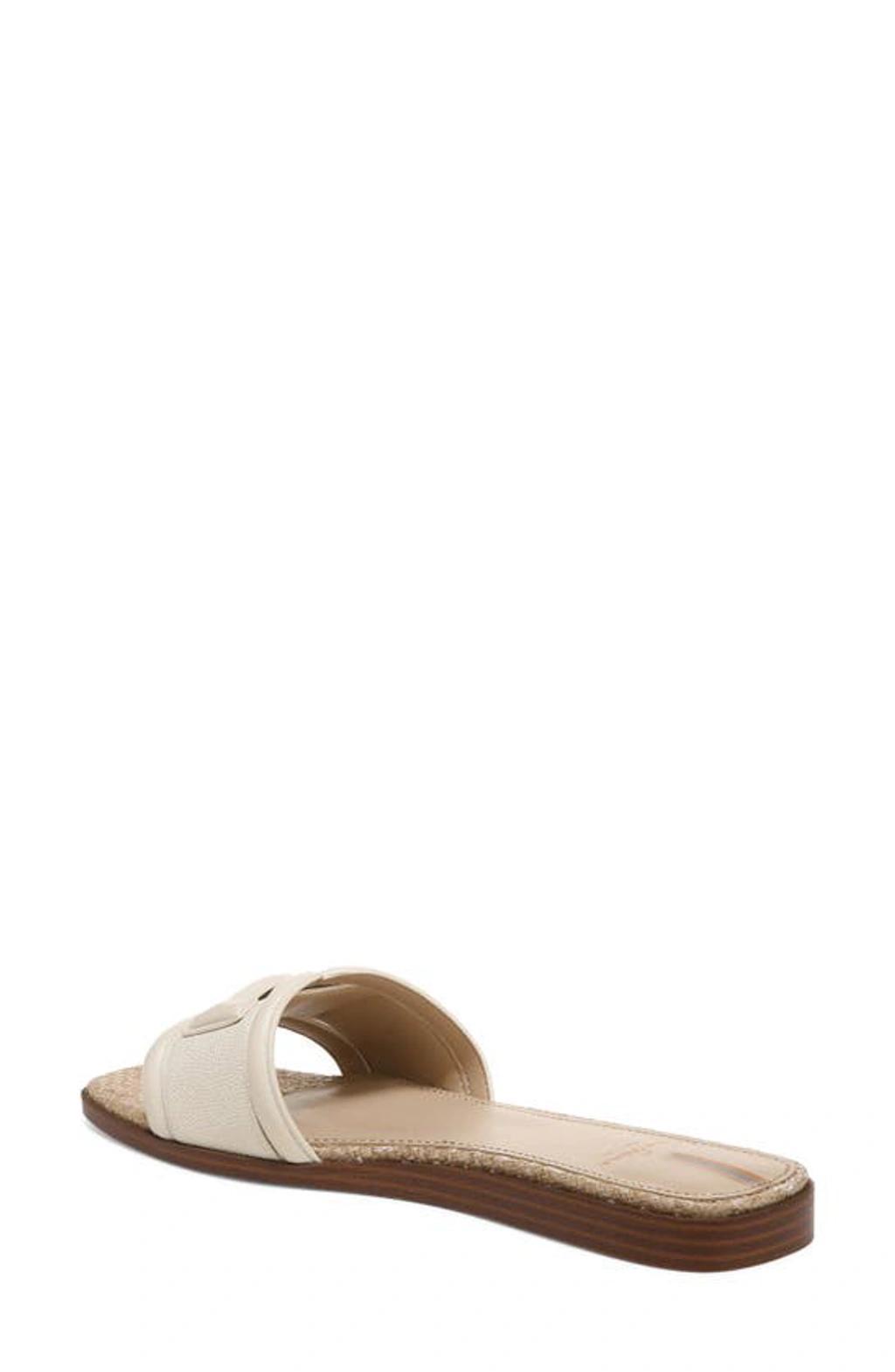 SAM EDELMAN Women's Irina Logo Emblem Slide Sandals In Ivory Product Image