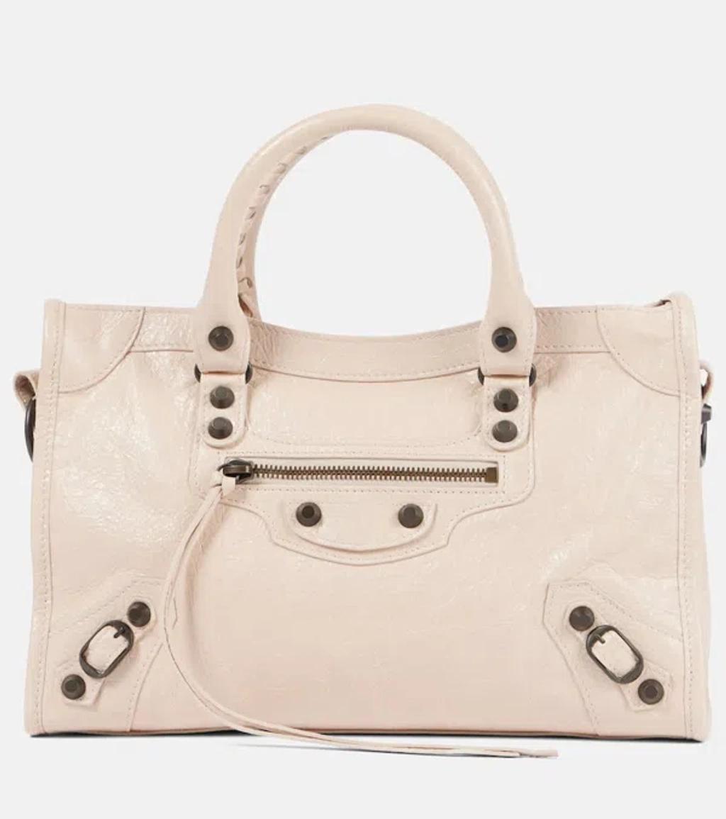 BALENCIAGA Small Le City Shoulder Bag In Beige Product Image