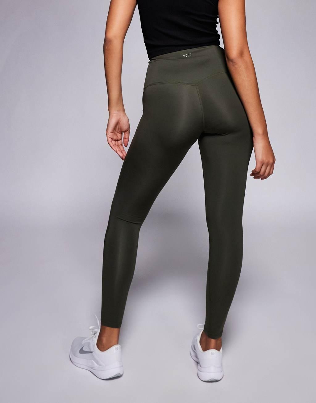 4505 Hourglass Icon bum sculpt gym leggings with inner pocket in dark green  Product Image