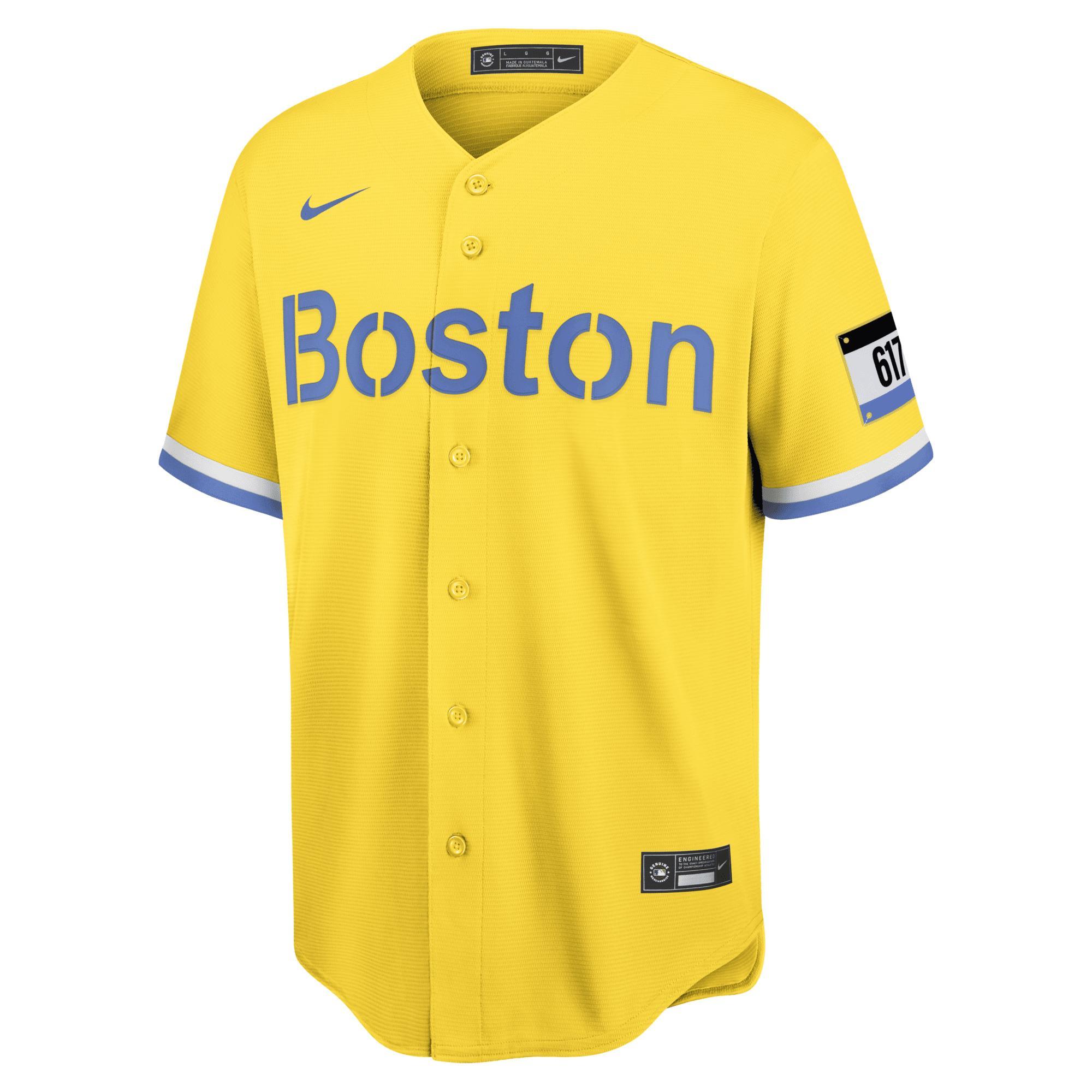 Mens Nike /Light Blue Boston Red Sox City Connect Replica Jersey Product Image