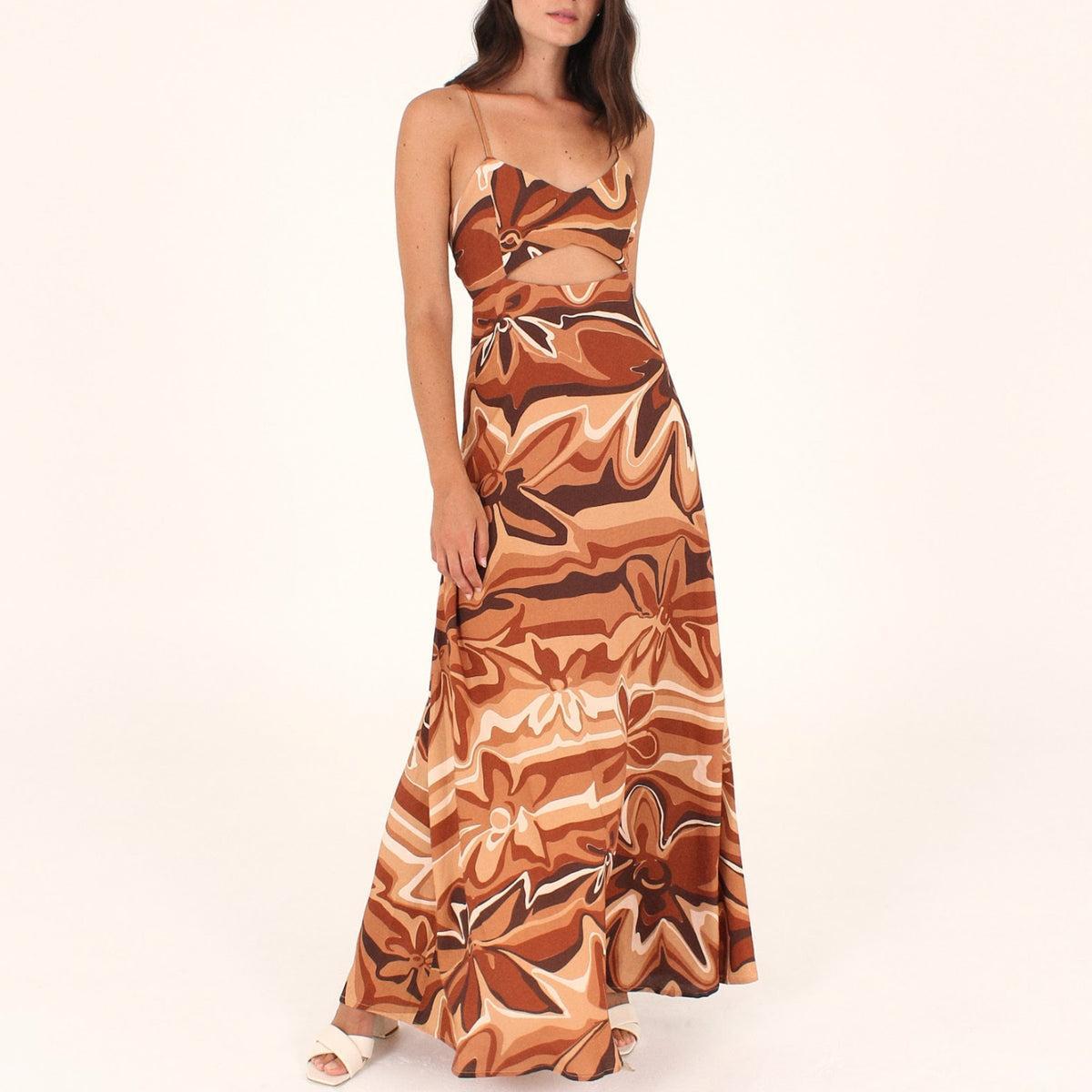 Sage Dress in Brown Product Image