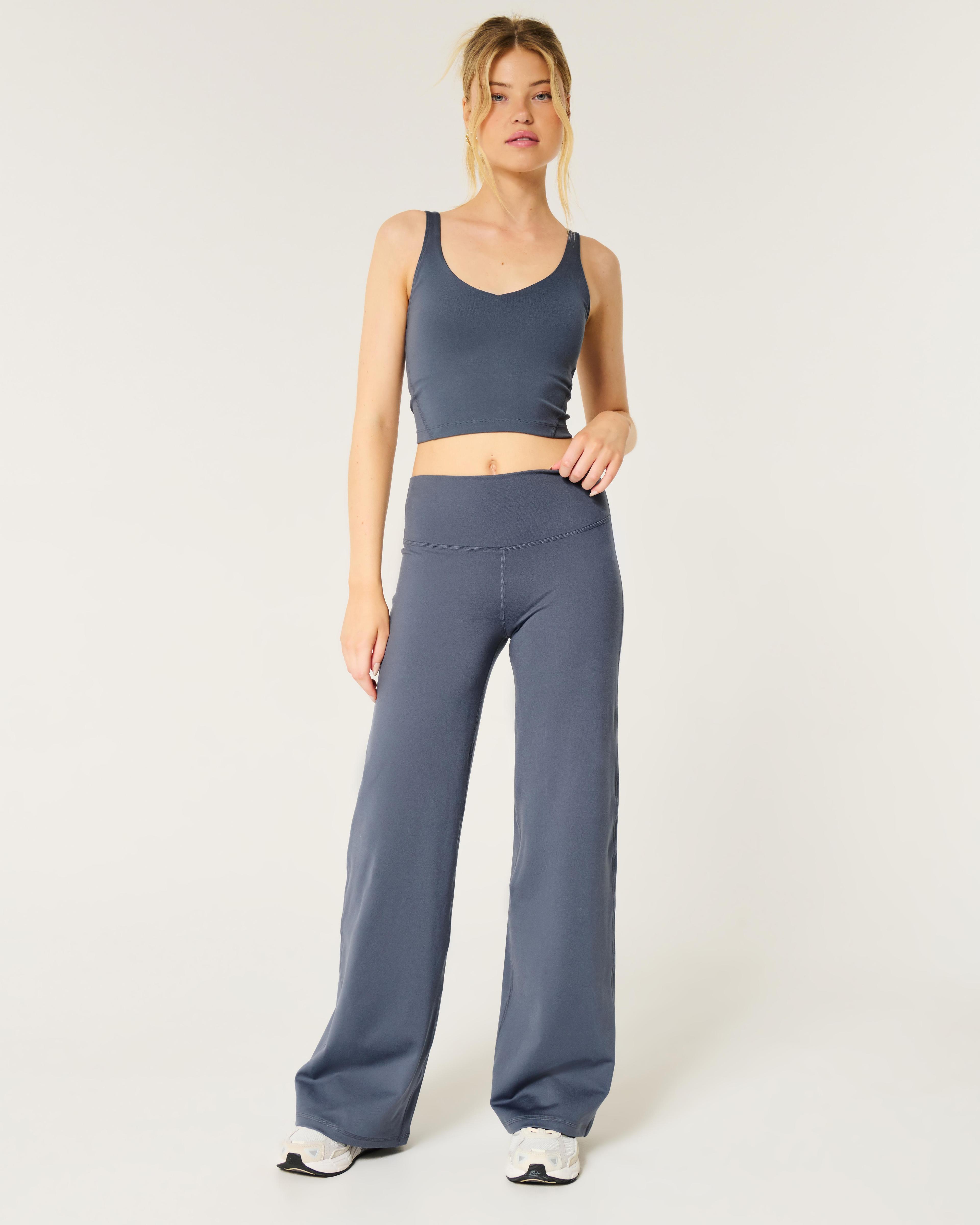 Gilly Hicks Active Recharge Wide-Leg Foldover Waist Pants Product Image