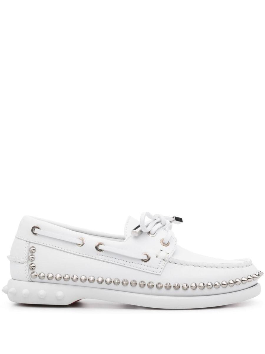 Gerockel Donna Leather Loafers In White Product Image