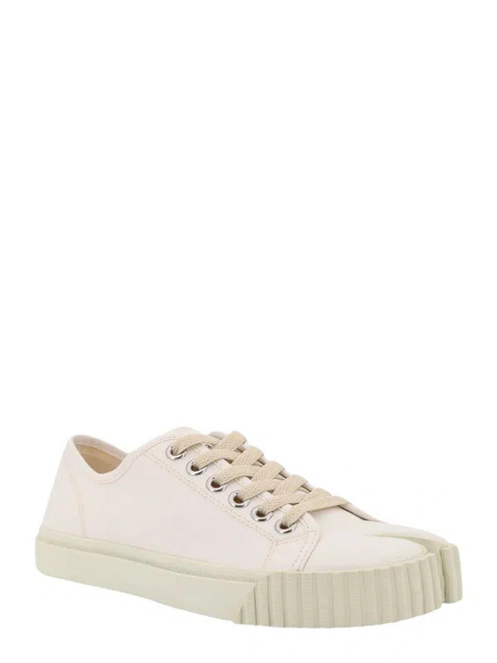 Tabi Canvas Sneakers In White Product Image