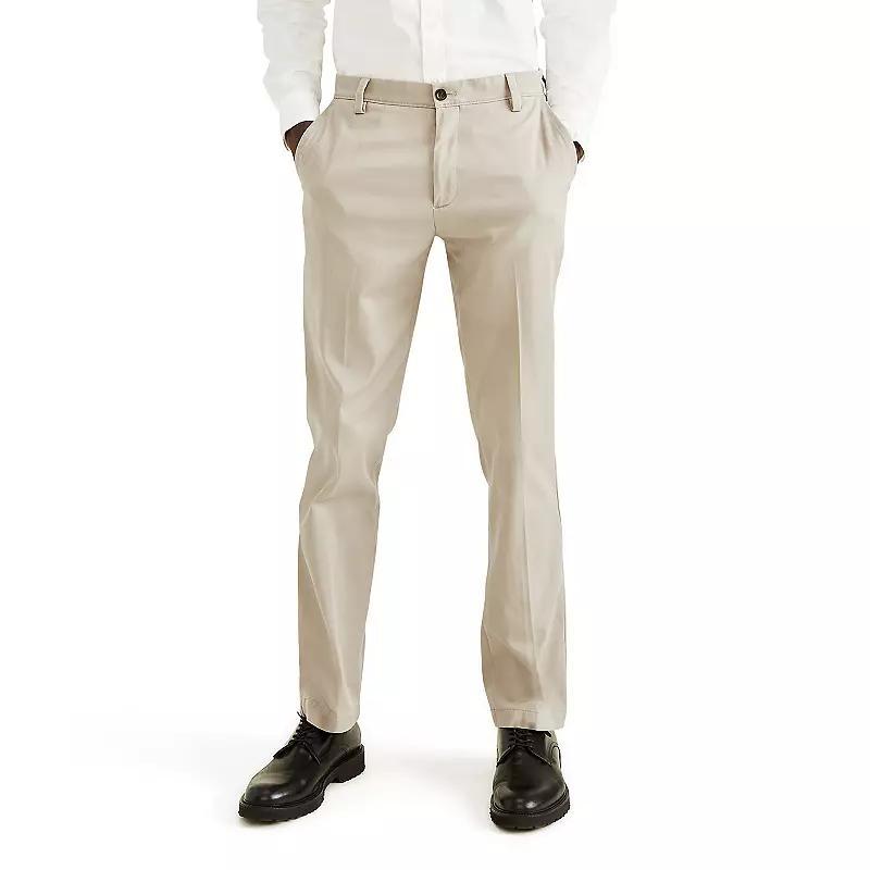 Men's Dockers® Stretch Easy Khaki Straight-Fit Flat-Front Pants, Size: 36X30, Black Product Image