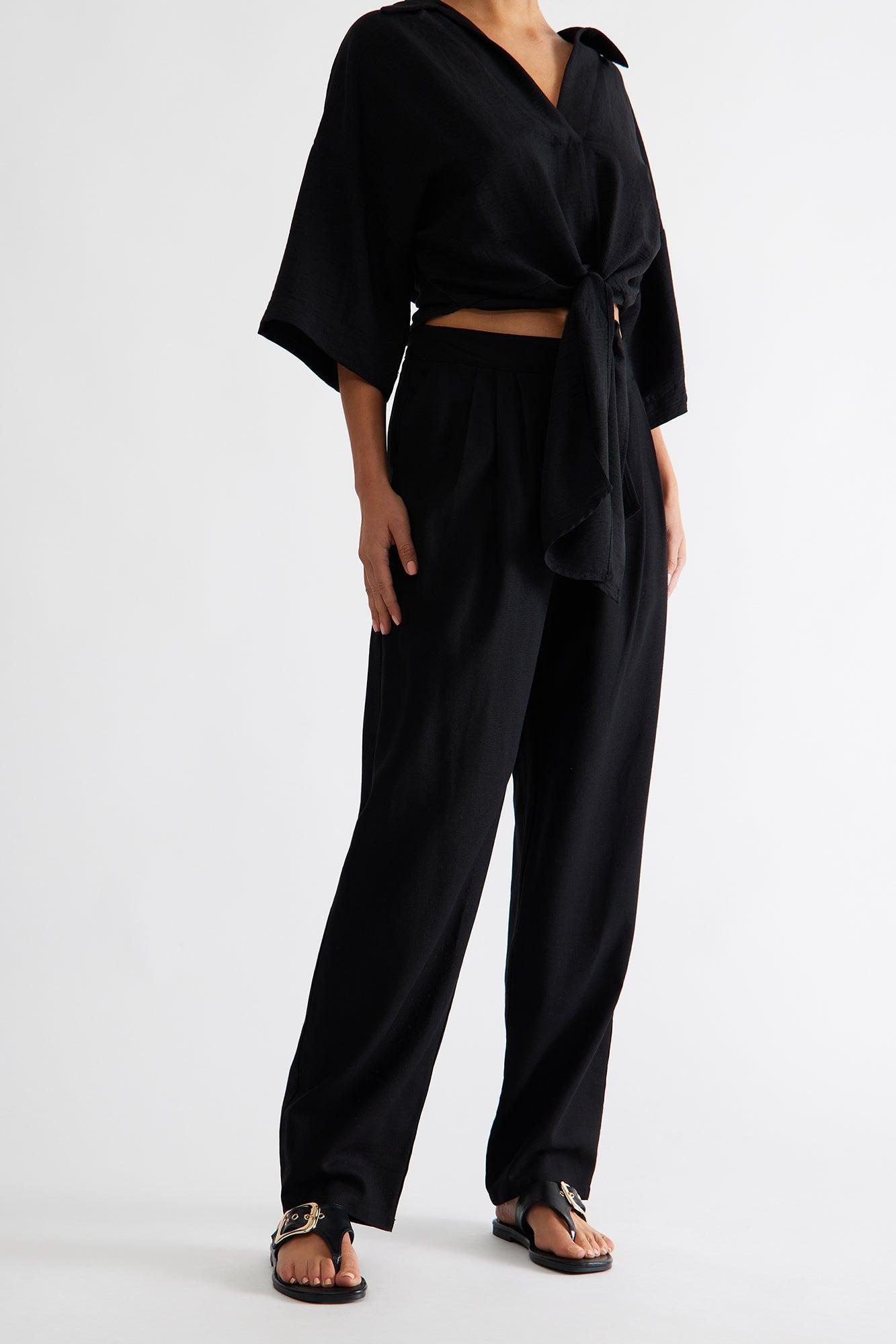 Hari Buckle Flip Flops - Black Product Image