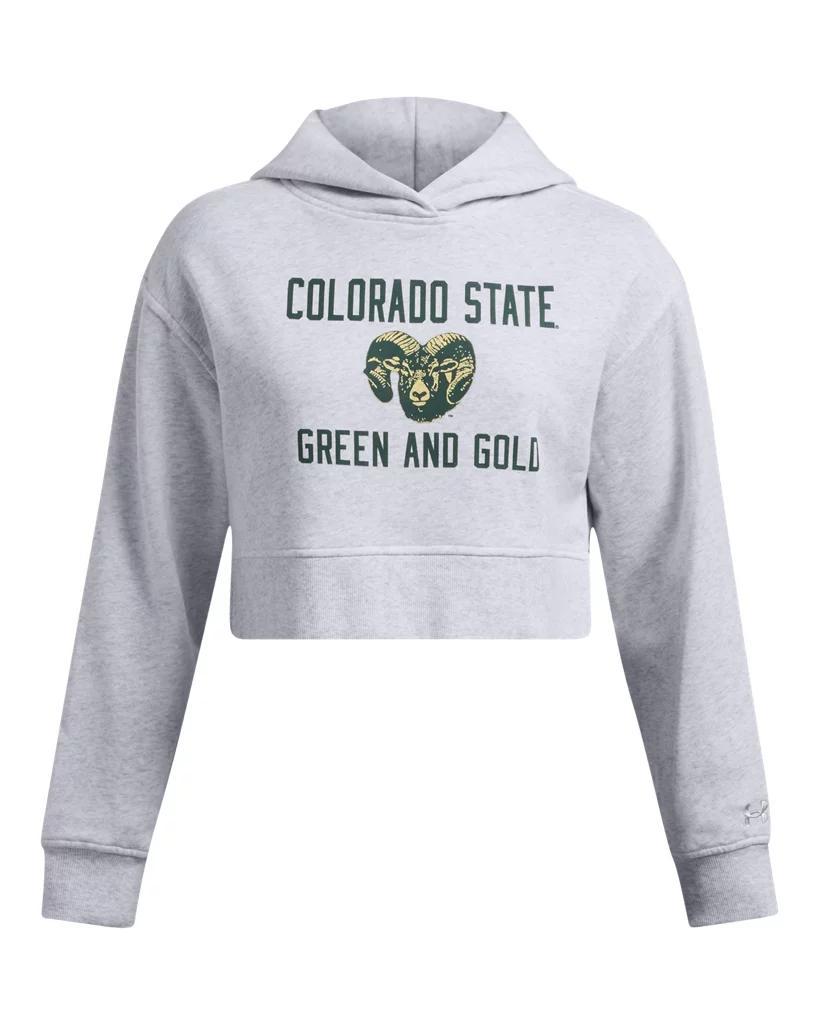 Women's UA Rival Fleece Collegiate Cropped Hoodie Product Image