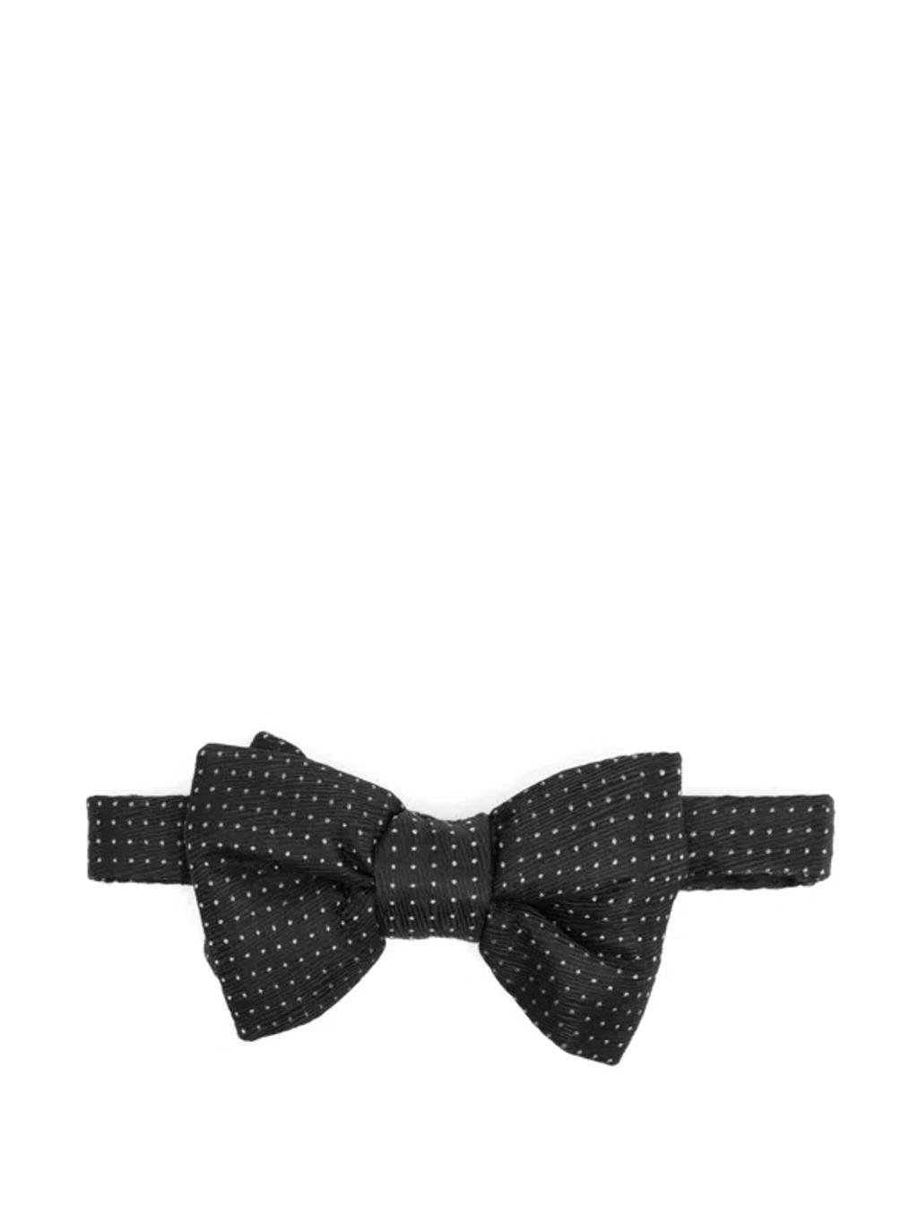 TOM FORD Polka-dot Bow Tie In Black Product Image