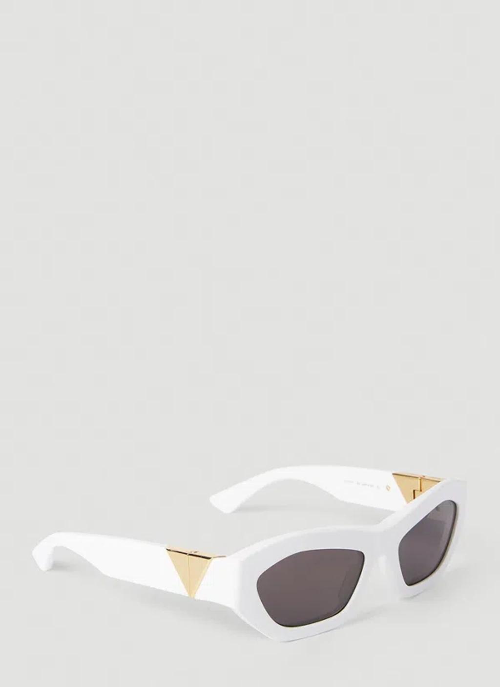 BOTTEGA VENETA Bv1221s Hexagonal Sunglasses In White Product Image