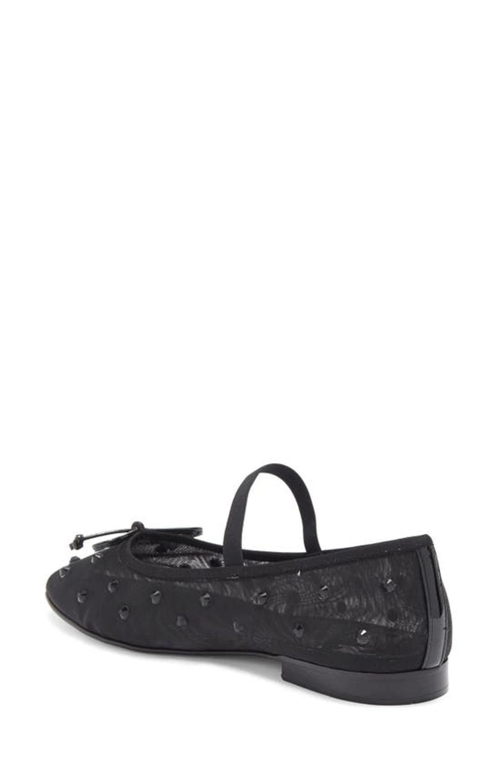 Releve Crystal Embellished Mary Jane Flat In Black Product Image