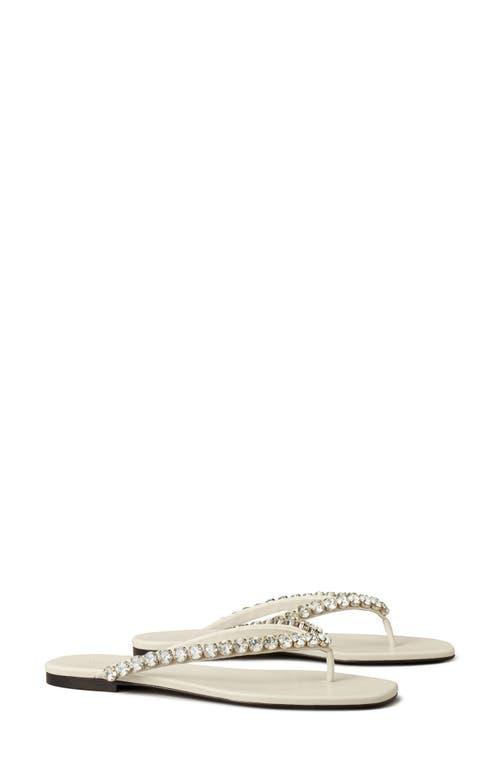 Tory Burch Womens Crystal Embellished Thong Sandals Product Image