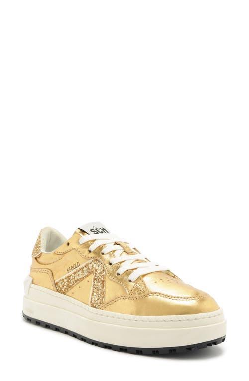 Schutz Womens St Bold Almond Toe Glitter Detail Platform Sneakers Product Image