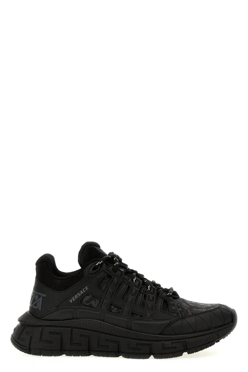 VERSACE Black Trigreca Baroque Sneakers Product Image