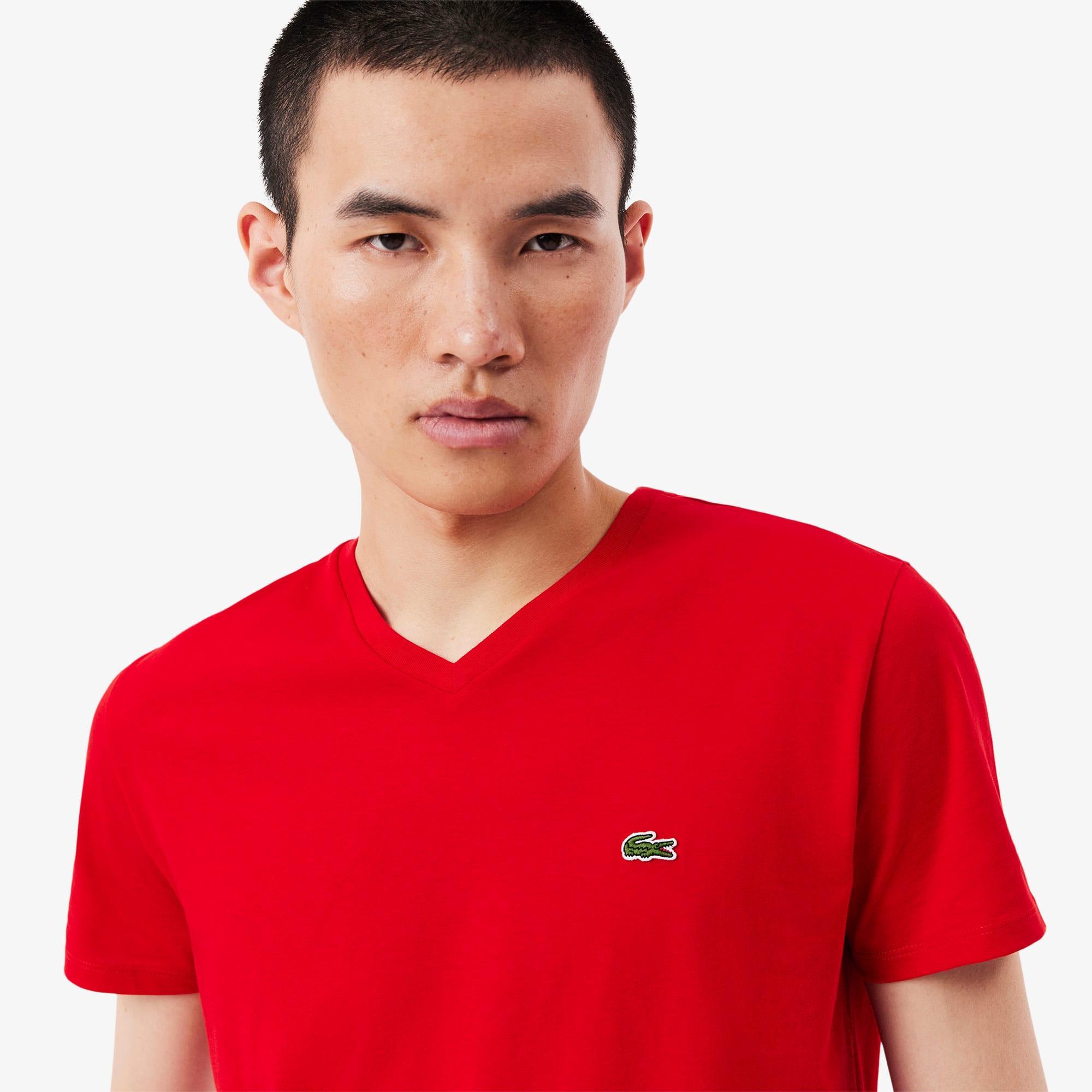 Men's Lightweight Pima Cotton V-Neck T-Shirt Product Image