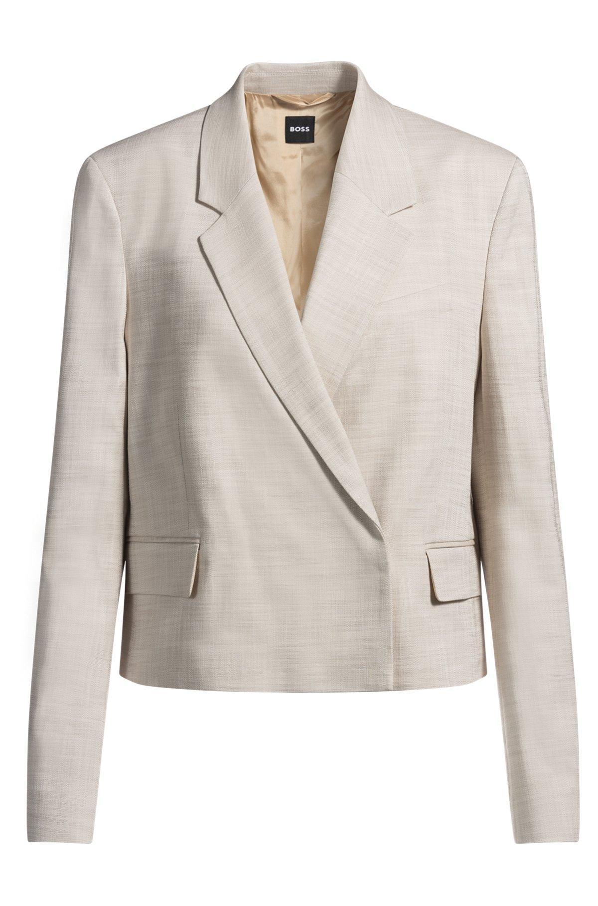 Regular-fit blazer in melange stretch fabric Product Image