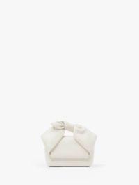 SMALL BOW TWISTER - LEATHER TOP HANDLE BAG in white | JW Anderson US  Product Image