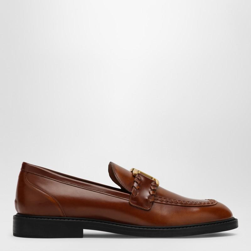 Tan Leather Marcie Loafer In Orange Product Image