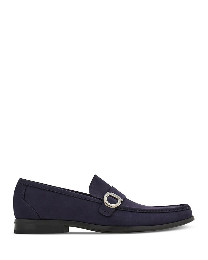 Ferragamo Mens Gancini Leather Loafers Product Image